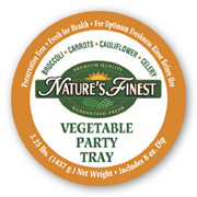 Nature's Finest Vegetable Tray label image